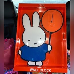 Miffy Vibrant Orange and Blue Wall Clock